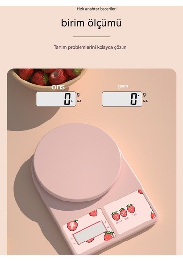 Dancemonkey Pratik Ev Mutfak Terazisi - Pembe Pembe