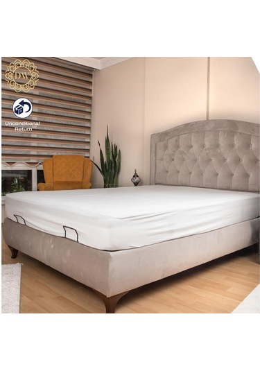 Micro Sıvı Geçirmez Fitted 180x200 Cm Çift Kişilik Alez Beyaz
