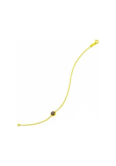 Bilezikhane Tek Nazar Boncuklu 14 Ayar Altın Bileklik Sarı Altın