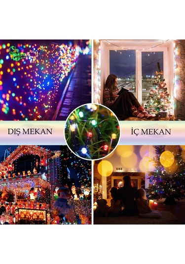 Technosmart Solar 50 Ledli 7 Metre Bahçe Aydınlatma Dekorasyon  Gü