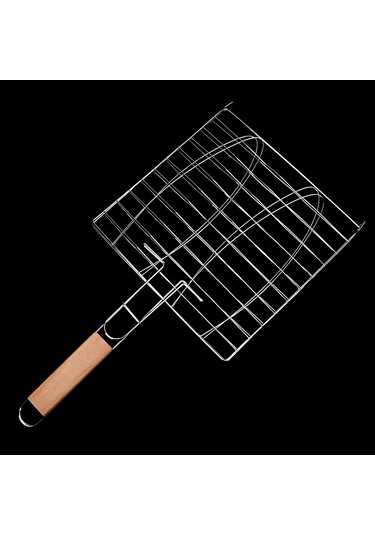 Barbekü İçin Yapışmaz Saplı Paslanmaz Çelik Izgara Filesi, Balık Ve Et İçin Izgara Filesi