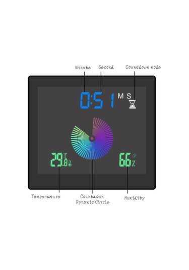 Jms Banyo Dijital Saat Su Geçirmez Sıcaklık Ve Nem Ölçer Termometre Higrometre Lcd Ekran