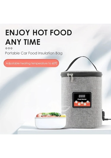 Xuweiwei Taşınabilir Araba Bebek Biberon Isıtıcı Circular Akıllı Termostat Ekranlı Büyük Kapasiteli Yenidoğan Beslenme Çantası
