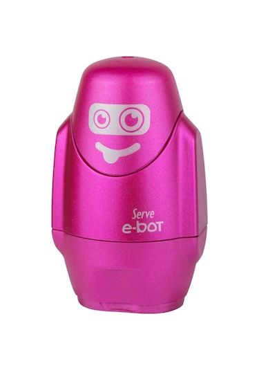 Serve E-Bot Silgili Kalemtıraş Metalik Pembe Tekli