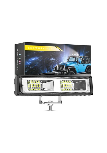 Shineyee 1 Adet 48w 6 İnç 6500k Led Çalışma Lambası, 9-30v Araçlar İçin Su Geçirmez Sis Ve Sel Lambası, Atv Suv Karavan Yat