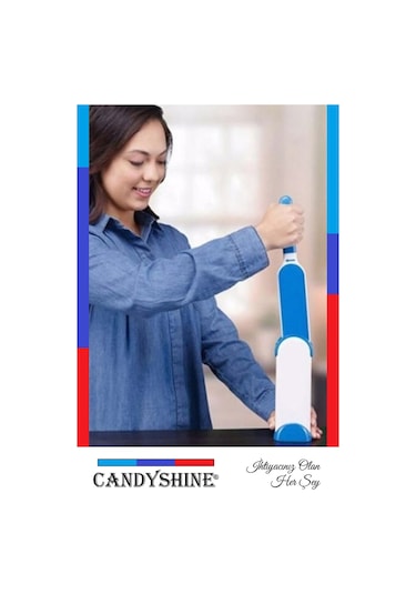 Candyshine 3 Parça Temizlenebilir Tüy Toplama Fırça & Yıkanabilir Rulo Seti