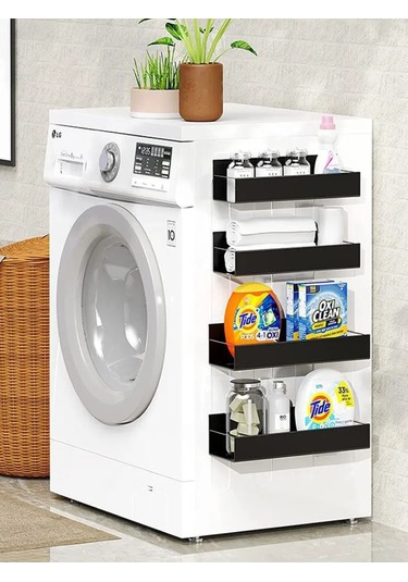 4 Adet Mıknatıslı Raf 449765143 Siyah