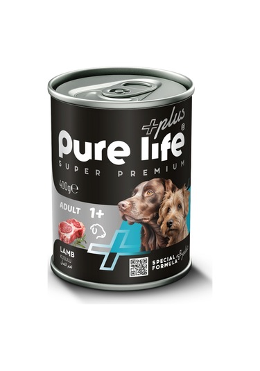 Purelife Plus Kuzu Etli Yetişkin Köpek Konserve Mama 400gr