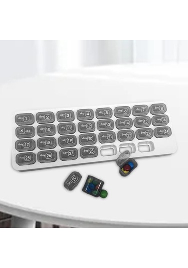 Suntek Magideal  Hap Kutusu İlaç Düzenleyici Dispenser Konteyner Gri