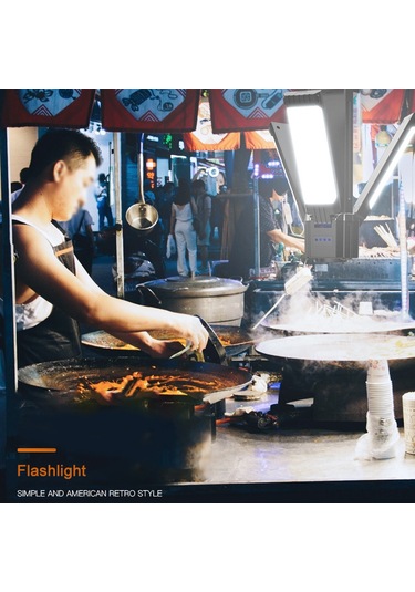 Ranyeek Led Çok Fonksiyonlu El Feneri, Cob Yanal Işık, 5 Aydınlatma Modu, 3000mah Powerbank, Siyah, Kamp/hiking İçin Dayanıklı Abs Siyah