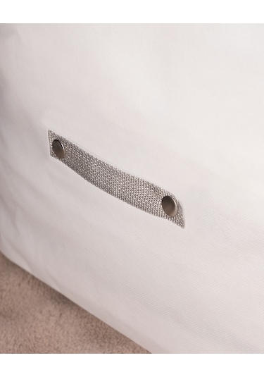 Madame Coco Çiçek Desen Baskılı 2 'li Hurç - Beyaz/gri 8684427147757 Beyaz