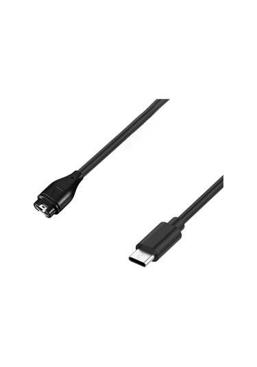 Veri İletimli Garmin Fenix 7x Type-c Bağlantı Noktalı Saat Şarj Cihazı İçin Siyah