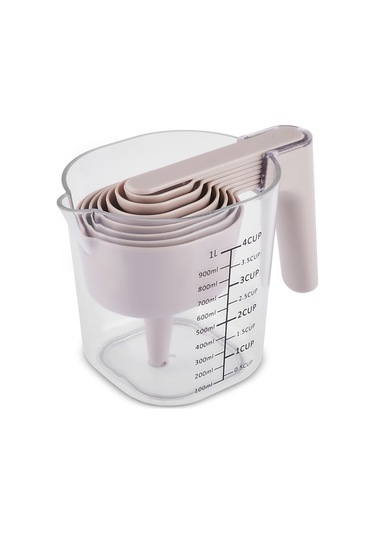 Karaca Ekin Hazneli Ölçü Kabı & Kaşığı Seti Çok Renkli