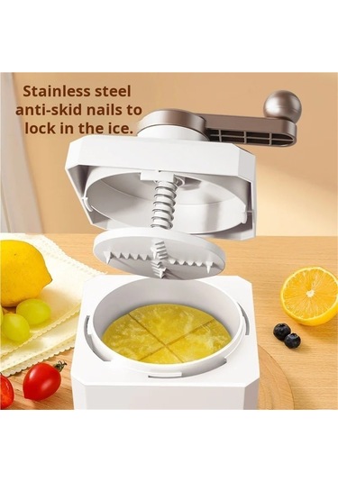 Jialan Dıy Buz Kırıcı Kolu Taşınabilir Manuel Buz Slush Makinesi Beyaz