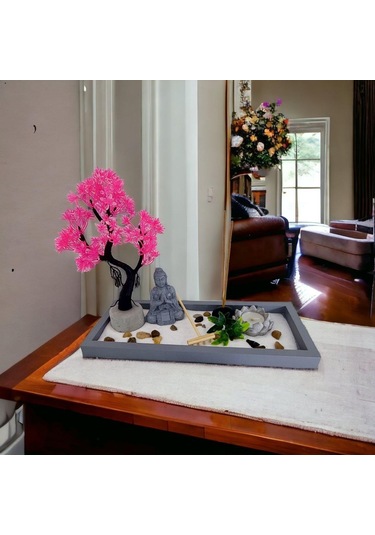 T.concept Dekoratif Buda Heykeli Dikdötgen Zen Bahçesi