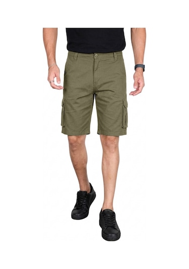 Deepsea Erkek Haki Likralı Gabardin Modern Fit Kargo Kapri Şort Çok Cepli Yazlık Rahat Kesim Şort 2002014 Deepsea Erkek Haki Likralı Gabardin Modern Fit Kargo Kapri Şort Çok Cepli Yazlık Rahat Kesim Şort 2002014