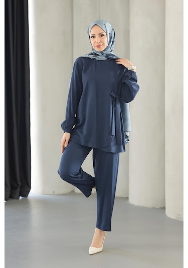 Bağlama Detaylı Takım Lacivert Lacivert