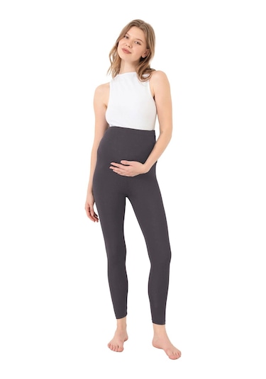 Füme Esnek Yüksek Bel Hamile Tayt