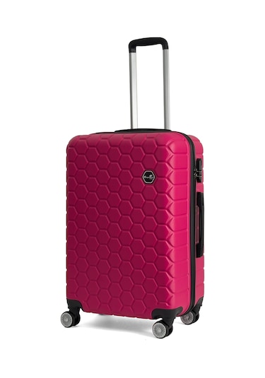 Reymond Luggage Altıgen Abs Seyahat Valizi, Orta Boy Fuşya