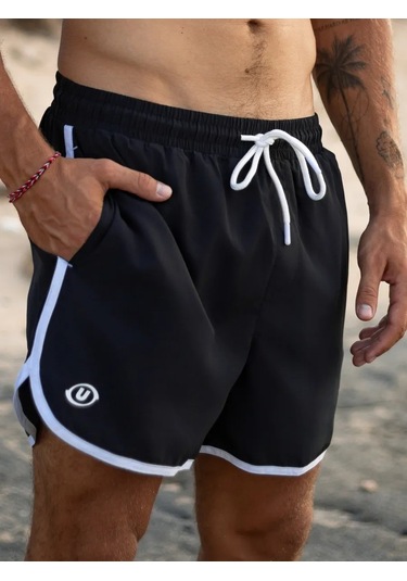 Union. Eğlence Ve Plaj İçin Spor Şort Mayoları 291816177 Siyah