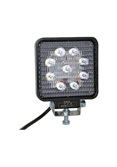 TAS 12-80V Çalışma Lambası Kare 9 Led 27W 106x106x35mm L1003