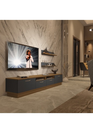 Decoraktiv Trendstyle 220r Mdf Tv Ünitesi Tv Sehpası Pera - Antrasit