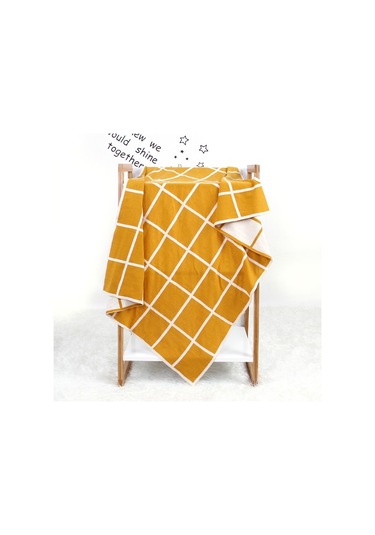 Sones Yumuşak Kundak Örtüsü Yenidoğan Kanepe Yatak Örtüsü Toprak Sarısı Sarı