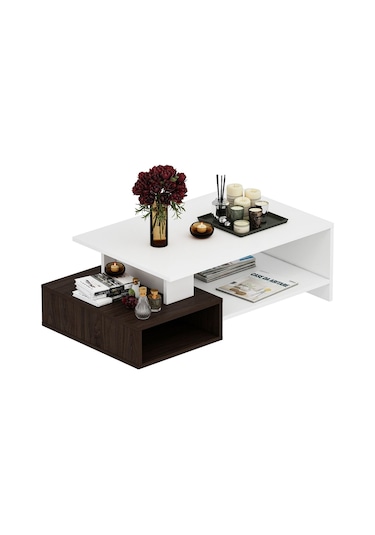 Dux Dekoratif Orta Sehpa Beyaz - Ceviz