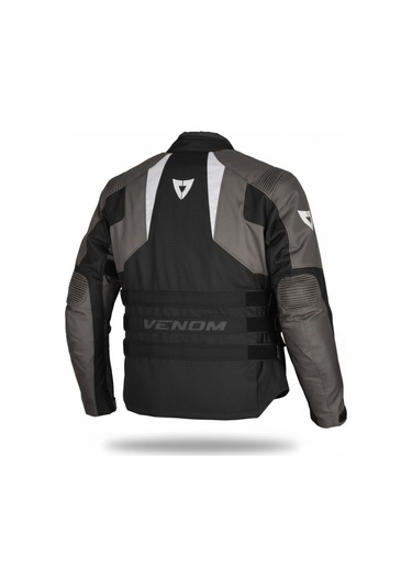 Venom Tourex 4 Mevsim Motosiklet Montu Siyah Gri