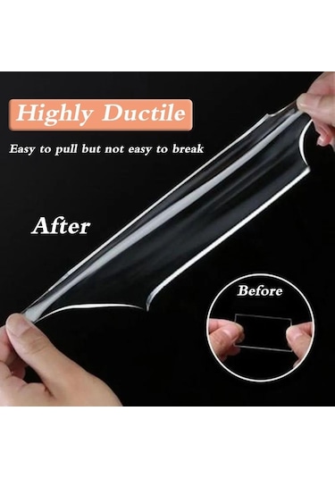 Genişlik Çift Taraflı Bant Şeffaf Su Geçirmez Yeniden Kullanılabilir Nano Bant Güçlü Yapışkan Tutkal Araba Süs Mutfak Banyo 1 Meter&30mm