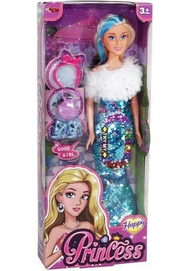 Sh40688 Kut.princess Pullu Kıyafet Bebek -zrv