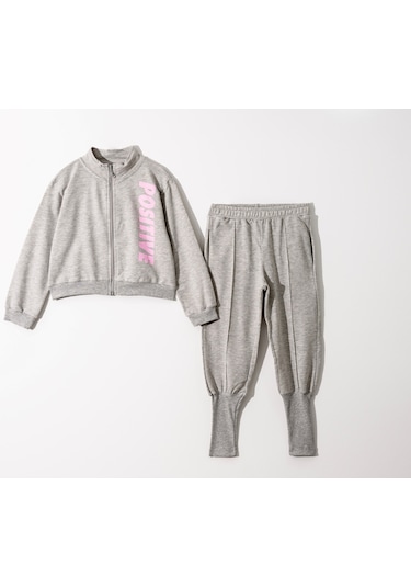 Kız Çocuk Paça Ribana Model Fermuarlı Eşofman Takımı 001