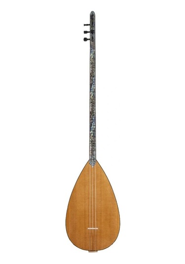 Saz-z-2-4 Saz-z-2-4 Ceviz-abalone Klavye Uzun Sap Bağlama