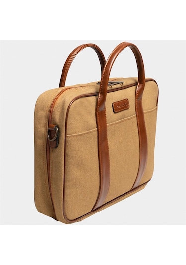 Çantaş Retro Kanvas 40x29 Evrak Ve Laptop Çantası 15 İnç Camel