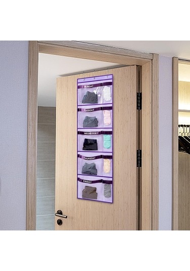 Trendooze Duvara Monte Çanta Tutucu Askı Çantası Mor Takma Sistemli Mor