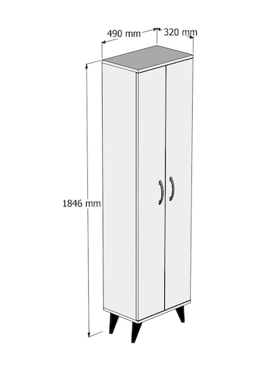 2 Kapılı 49Cm Banyo Dolabı Beyaz - Bdl0101