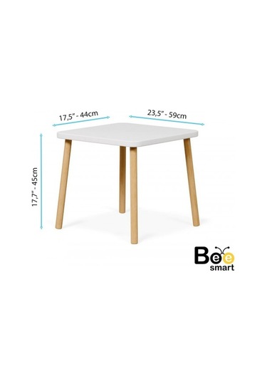 Bee Smart Ms-11 Beyaz Naturel Masa Sandalye Seti 1 Masa 2 Sanda BEESMART.010 Diğer