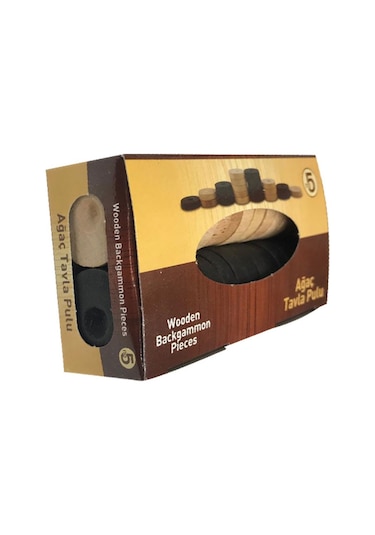 Eser Ağaç Tavla Pulu Takımı No:5 Büyük (Yerli Üretim)