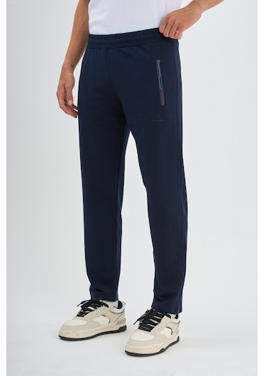 Shooter Sportswear Mevsimlik Antrasit Erkek Eşofman Altı Rahat Kalıp Fermuar Cepli Düz Paça Lacivert