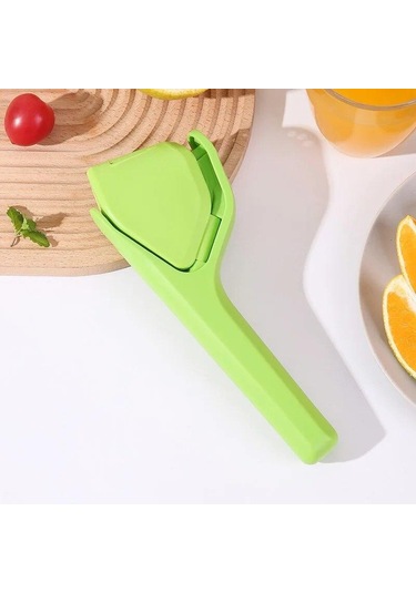 Yeşil 1pc Limon Sıkma Makinesi Kolay Sıkılabilir Manuel Limon Sıkma Makinesi Depolama Alanından Tasarruf Etmek İçin Katlanabilir Ve Düz Narenciye Suyu