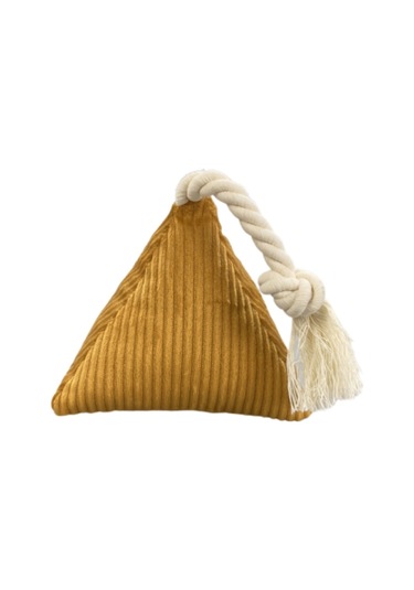 Pet Comfort İpli Prizma Köpek Oyuncağı Sarı 12x25cm