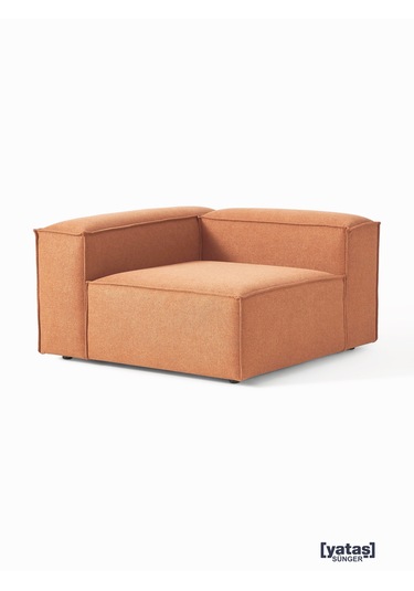 Most Mollis Köşe Modül Berjer Silinebilir Kiremit Keten Kumaş Yum Tarçın