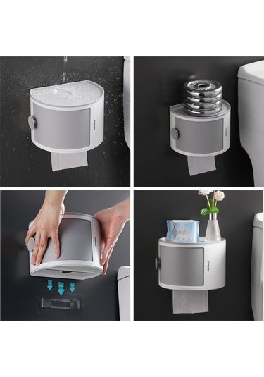 Kangvka Siyah Modern Duvar/üst Tezgah Monteli Su Geçirmez Pp Materyal Mutfak/banyo Bezi Ve Küçük Eşya Saklama Kutusu Diğer