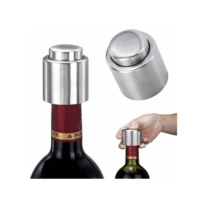 1 Adet Paslanmaz Çelik Tıpa Şarap Şişesi Için Taşınabilir Mühürleyen Silikon Bar Araçları Şarap Mantar Köpüklü Şarap Kap Şarap Tıpaları