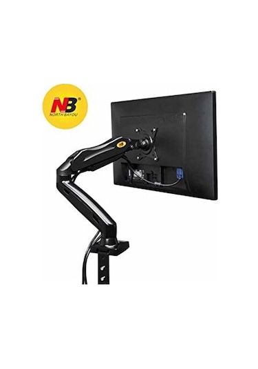 NB F80 Tek Kol Amortisörlü Monitör Tutucu 17-30" Masa  Monitör Tu