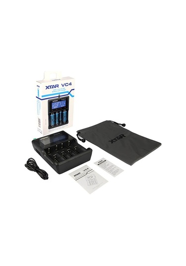 Xtar VC4 Lcd Ekranlı Li-ion/Ni-Mh/Ni-Cd Pil Şarj Cihazı 4lü