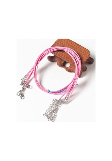 100 Adet Kristal Kolye Kolye Halat Takı Kordon Pembe Çok Renkli