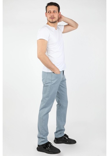 Erkek 5 Cep Gabardin Pantolon Mavi