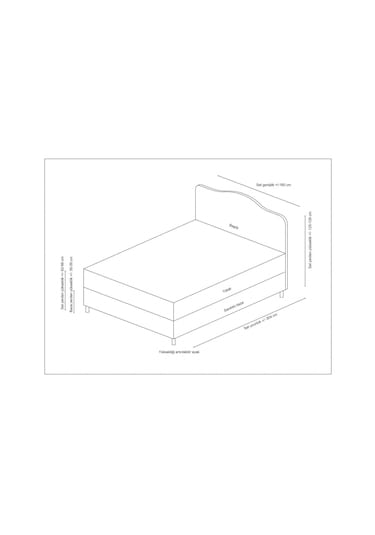 160x200 Vassi Baza+başlık+sonata Yatak Bej