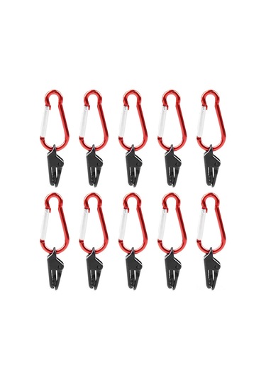 Skycity Kamp Çadırı Rüzgar Sabitleyici Krokodil Kelepçe + Kalebuz Çengel, Plastik, 35x8mm, 20 Adet Çok Renkli